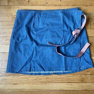 Street and Saddle Denim Wrap Skirt XXL